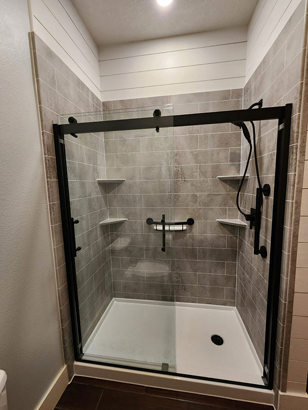 After angled view of house